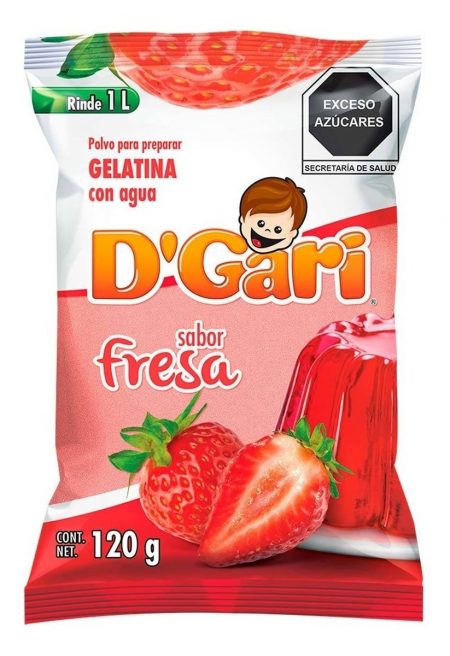 Gelatina En Polvo D'gari Sabor Fresa 120g_0