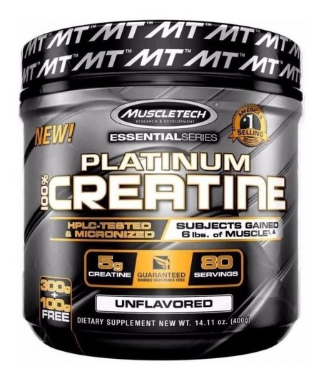 Creatina Platinum 400 Gramos Micronizada Muscletech_0