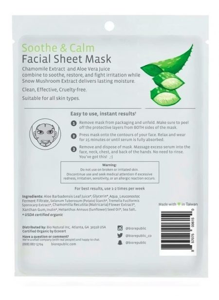 Mascarilla Biorepublic Con Aloe Y Manzanilla 3pack_0
