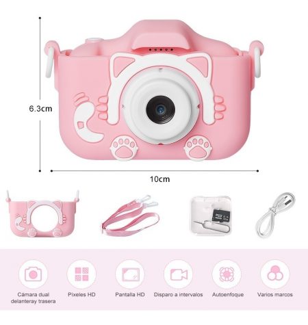 Cámara Infantil Cat Con Tarjeta De Memoria 32g_9