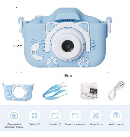 Cámara Infantil Cat Con Tarjeta De Memoria 32g_2