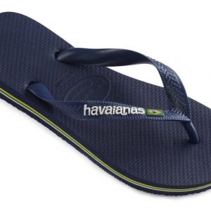 Sandalias Playa Havaianas Brasil Logo Unisex Azul_0