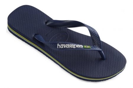 Sandalias Playa Havaianas Brasil Logo Unisex Azul_0