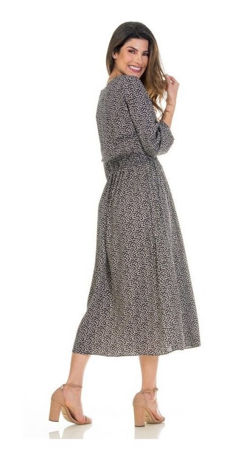 Vestido Lineas Vania Casual Largo_0