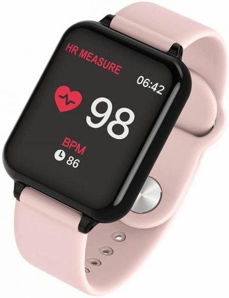 Reloj Bluetooth Deportivo Impermeable Rosa Ip68 Inteligente_0