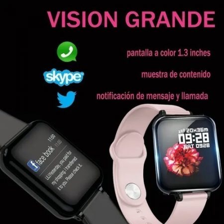 Reloj Bluetooth Deportivo Impermeable Rosa Ip68 Inteligente_6