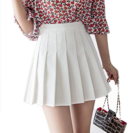 Falda Stradivarius Plisada Mini De Tiro Alto Y Cierre_3
